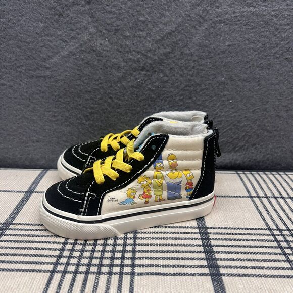 Size 6C- Vans High Top Zip Simpsons Family Portrait (Toddlers) - Picture 1 of 9